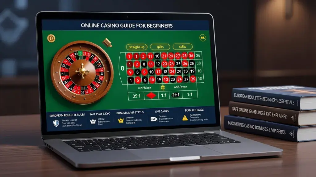 Online Casino Guide for Beginners: European Roulette Rules, Safe Play, KYC, Bonuses, VIP Status, Live Games, and Scam Red Flags